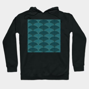 Pattern in Green and Turquoise and Gold Hoodie